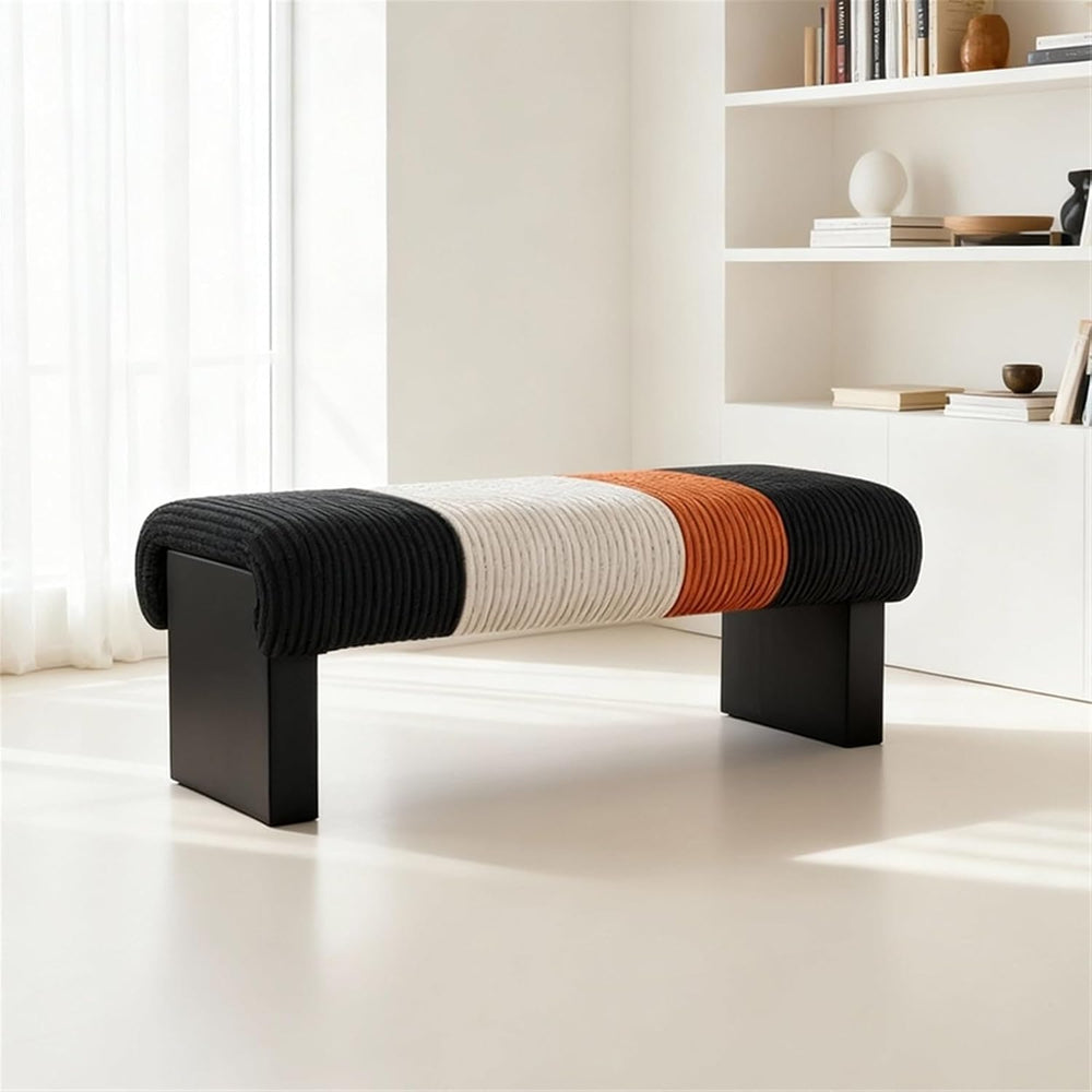Modern Bed end Bench Bedroom Living Room Dressing Shoe Changing Entryway(Small)