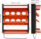 Spray Can Holder, Spray Paint Can Holder Wall Mount, Paint Can Storage Rack for Shop and Garage, Heavy Duty Painting Bottle Organizer, 8 Holes & 2 Shelf, Orange