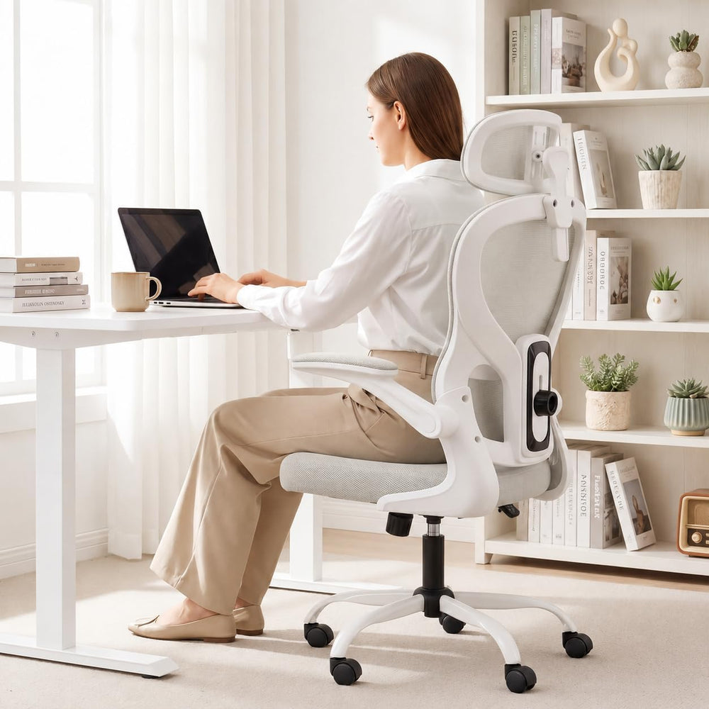 Ergonomic Office Chair with Adjustable Headrest & Lumbar Support, High Ba...
