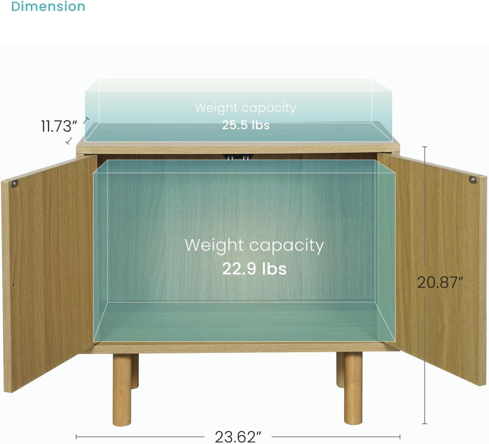 Home Zone Living Stackable Storage Cube End Table with Door or Shelf Options,...