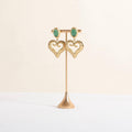 GemeShou Single Gold Earring T bar Stand, Metal earring display holder for show, Small jewelry studs hanger for Online store Photo Shoot【Gold-Cone Base Height 5.8"】
