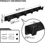 Coat Hook Wall Rack Hanger - Black Coat Rack with 6 Hooks Wall Hooks for Hanging Hat Key Bag Towel Wall Mount Coat Holder