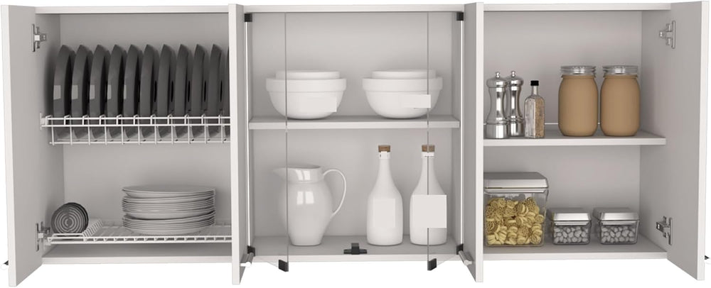 Modern Wall Cabinet, Four Interior Shelves, for Kitchen Dining Room,for Kitch...