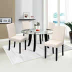 FDW Dining Chairs Set of 4,Dining Room Chairs Elegant Design Modern Fabric Upholstered Dining Chairs,Beige