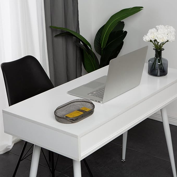 Need White Desk with Storage Desk Drawer Dressing Table,Writing Computer Desk Modern with 3 Drawers, Makeup Vanity Table GCBG1016-ND