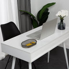 Need White Desk with Storage Desk Drawer Dressing Table,Writing Computer Desk Modern with 3 Drawers, Makeup Vanity Table GCBG1016-ND