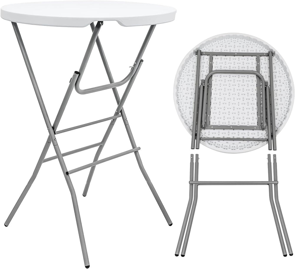 2 PCS - 31.5" L X 31.5" W X 43" H - Cocktail Table White High ...
