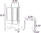 JERDON Ironing Board Holder and Iron Caddy - Stainless Steel Iron Holder with Hook - J525C
