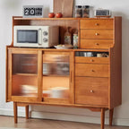 Entryway Cabinet Modern Simple Solid Wood Dining Sideboard Restaurant Cupboard Home Storage Cabinet Sideboard Storage Cabinet