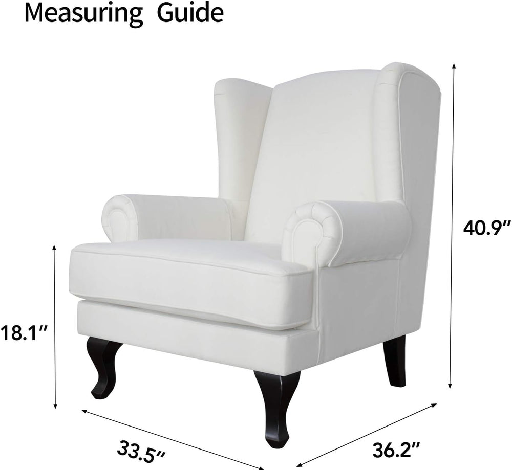 Easy-Going 2-Piece Stretch Wingback Chair Sofa Slipcover Black
