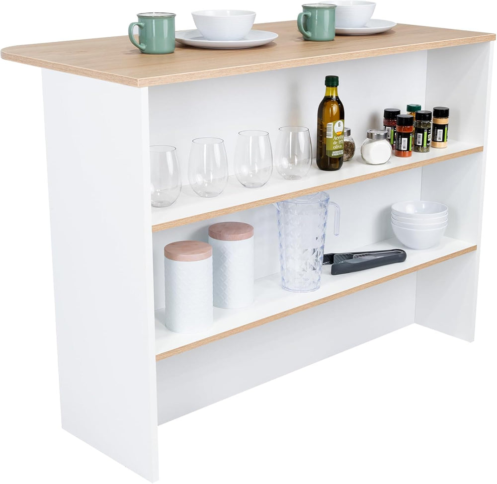Kitchen Bar Dayton, Kitchen, White/Light Pine