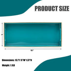 Green Bathroom Vanity Tray for Countertop, Small Plastic Toilet Tank Versatile Storage & Organization Tray for Makeup, Perfume, Desk, Kitchen, Candles, 13.7"x6"x1.4", 35GR