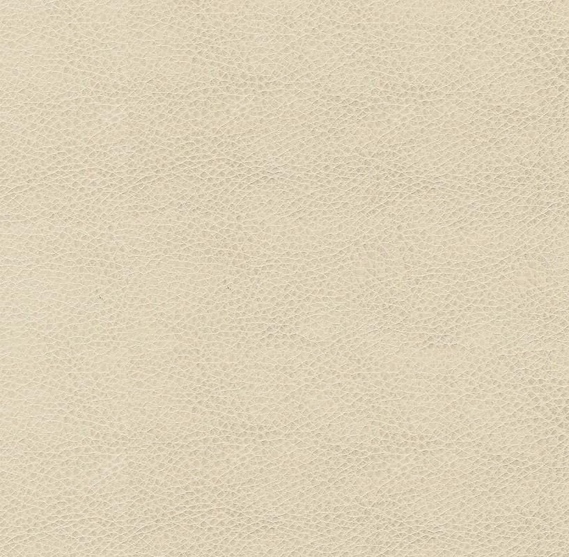 Spatial Order 18" Round Ottoman - Cream Faux Leather