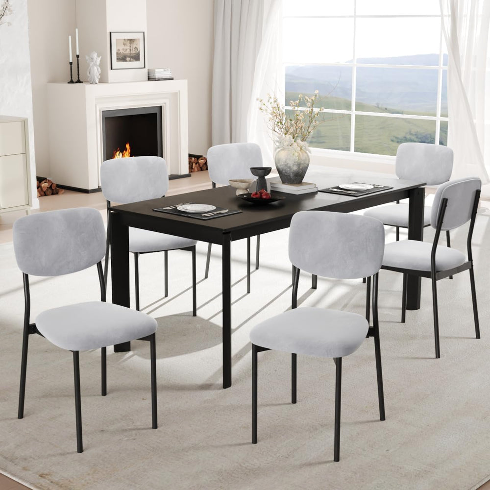 Einhomn Upholstered Dining Chairs Set, Modern Stackable Dining Room Chairs wi...