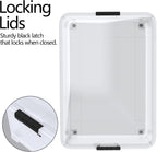 50 Quart Large Under Bed Storage Box, Clear Plastic Under Bed Storage Bin with Wheel, Set of 3