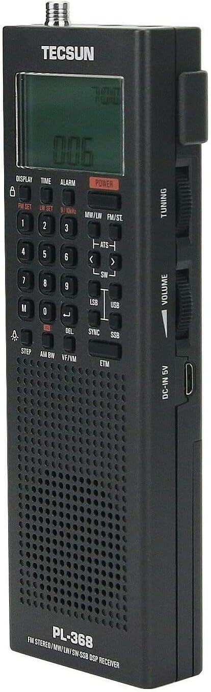 Tecsun Digital PL368 AM/FM/LW/SW Worldband Radio with Single Side Band Receiv...