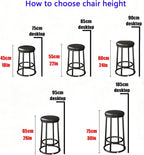 Backless Counter Stools, Metal Bar Stools, Office Three-Ring High Chair, Widen The Large Seat Surface, for Pub Coffee Home Dinning Kitchen Island(Red,45cm/18in)