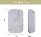 Carrara White Marble Bathroom Vanity Tray | Natural Stone Decorative Organizer | Multi-Use for Vanity, Spa, Kitchen, Bedroom | Waterproof & Non-Slip Design,11.8"x7.8"x0.6"