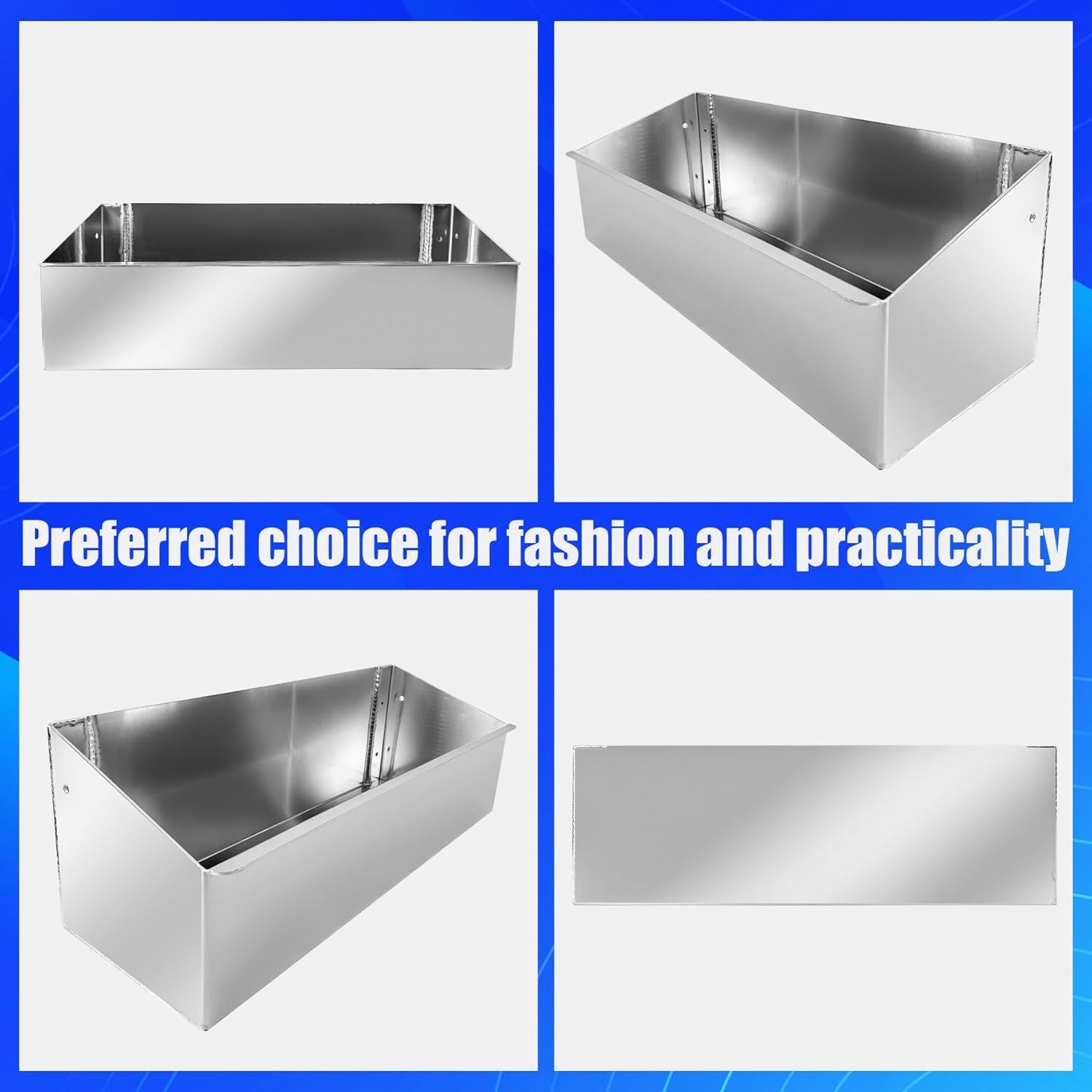 Aluminum Fuel Tank Rack Multi Use Storage Cabinet Holder Organizer Length 24" Suitable for Store Garages Enclosed Racing Trailers Work Areas Automotive Parts Silver