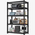 Storage Shelving Unit Height Heavy Duty Garage Shelves Metal Utility Rack for Kitchen Pantry Basement Pantry Warehouse Laundry Black 72" H x 36" W x 16.1" D