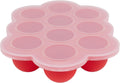 WeeSprout Silicone Baby Food Freezer Tray with Clip-on Lid - Perfect Storage Container for Homemade Baby Food, Vegetable & Fruit Purees, and Breast Milk (Bright Red, Ten 1.5 Ounce Sections)