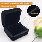 2 Pieces Velvet Earring Box,Stud Earring Case,Jewelry Gift Box | for Proposal,Engagement,Wedding,Anniversary and Birthday