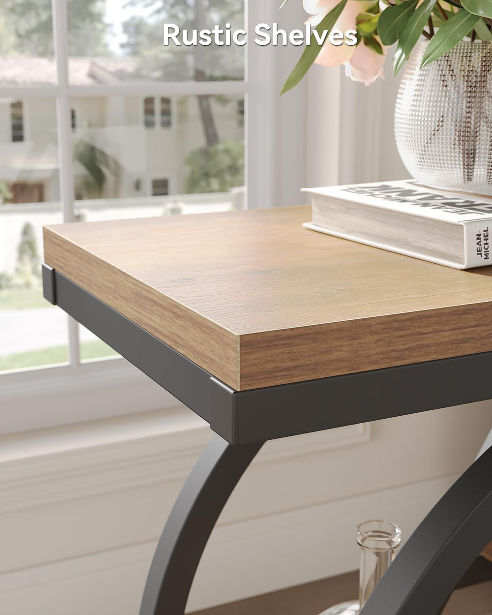 End Table, Narrow Side Table with 4-Tier Large Storage Space, Modern Bedside ...