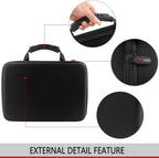 Comecase 10 Slots Watch Box Organizer/Men Watch Display Storage Case Fits All Watches up to 42mm with Extra 4 Pocket (Black)