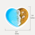 Handmade Resin Jewelry Dish for Rings Earrings Necklaces | Seashell Coastal Ocean Decor Ring Dish, Beach Gifts for Women, Unique Birthday Holiday Gifts for Wife Girls Friends