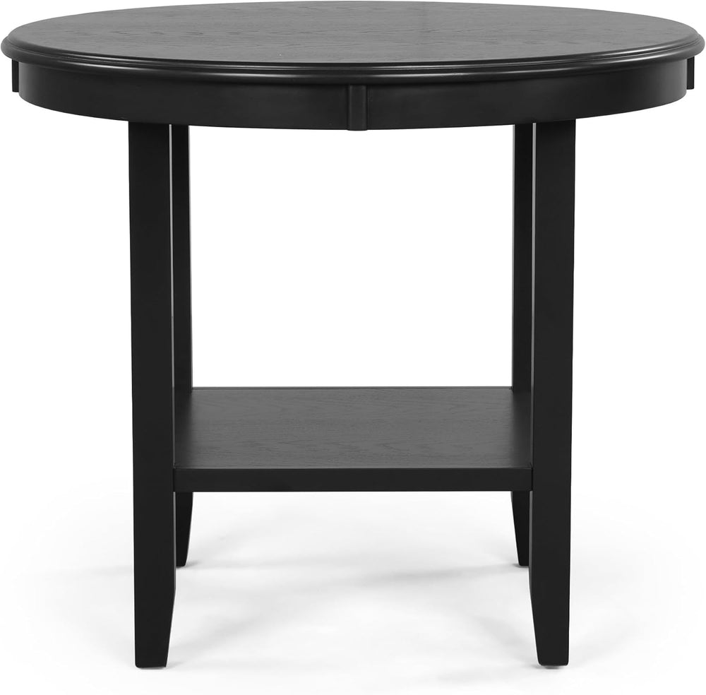 SogesHome Solid Wood Round End Table with Storage Shelf, Heavy Duty Small Kit...