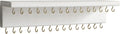 SANY DAYO HOME Jewelry Organizer with 30 Hooks and Cosmetics Shelf, 15 x 3 x 4 inches Wall Mounted Rustic Pine Wood Holder for Necklaces and Bracelets, Suitable for Kids and Adults (Retro White)