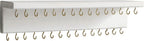 SANY DAYO HOME Jewelry Organizer with 30 Hooks and Cosmetics Shelf, 15 x 3 x 4 inches Wall Mounted Rustic Pine Wood Holder for Necklaces and Bracelets, Suitable for Kids and Adults (Retro White)