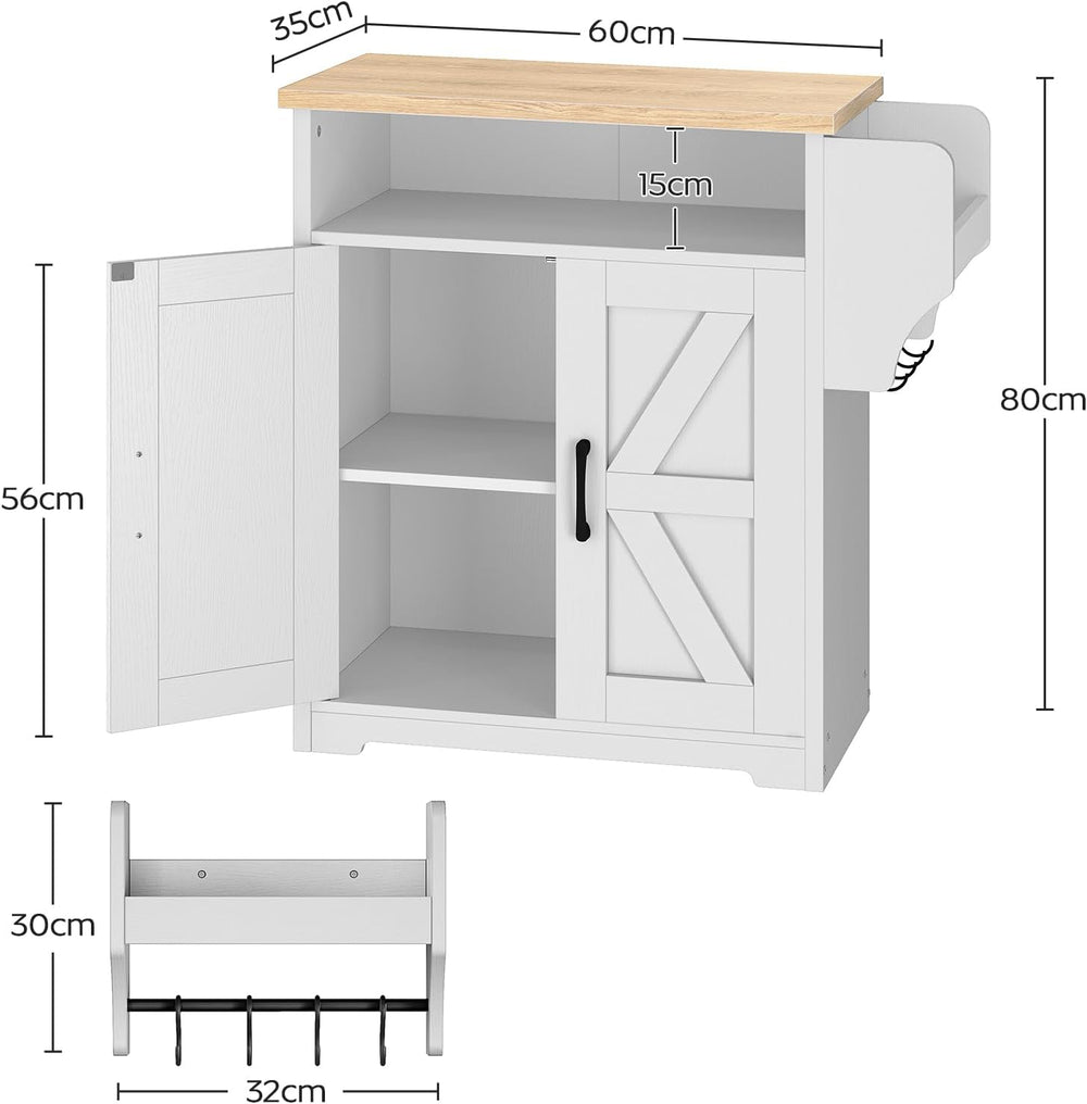 YATINEY Coffee Bar Cabinet, Kitchen Island with Storage, Farmhouse Sideboard ...