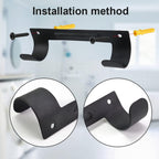 Ironing Board Hanger Wall Mount Ironing Board Holder Organizer Wall Rack for Laundry Rooms Storage Rack Hanging Shelf Hanger (Black-4 PCS)