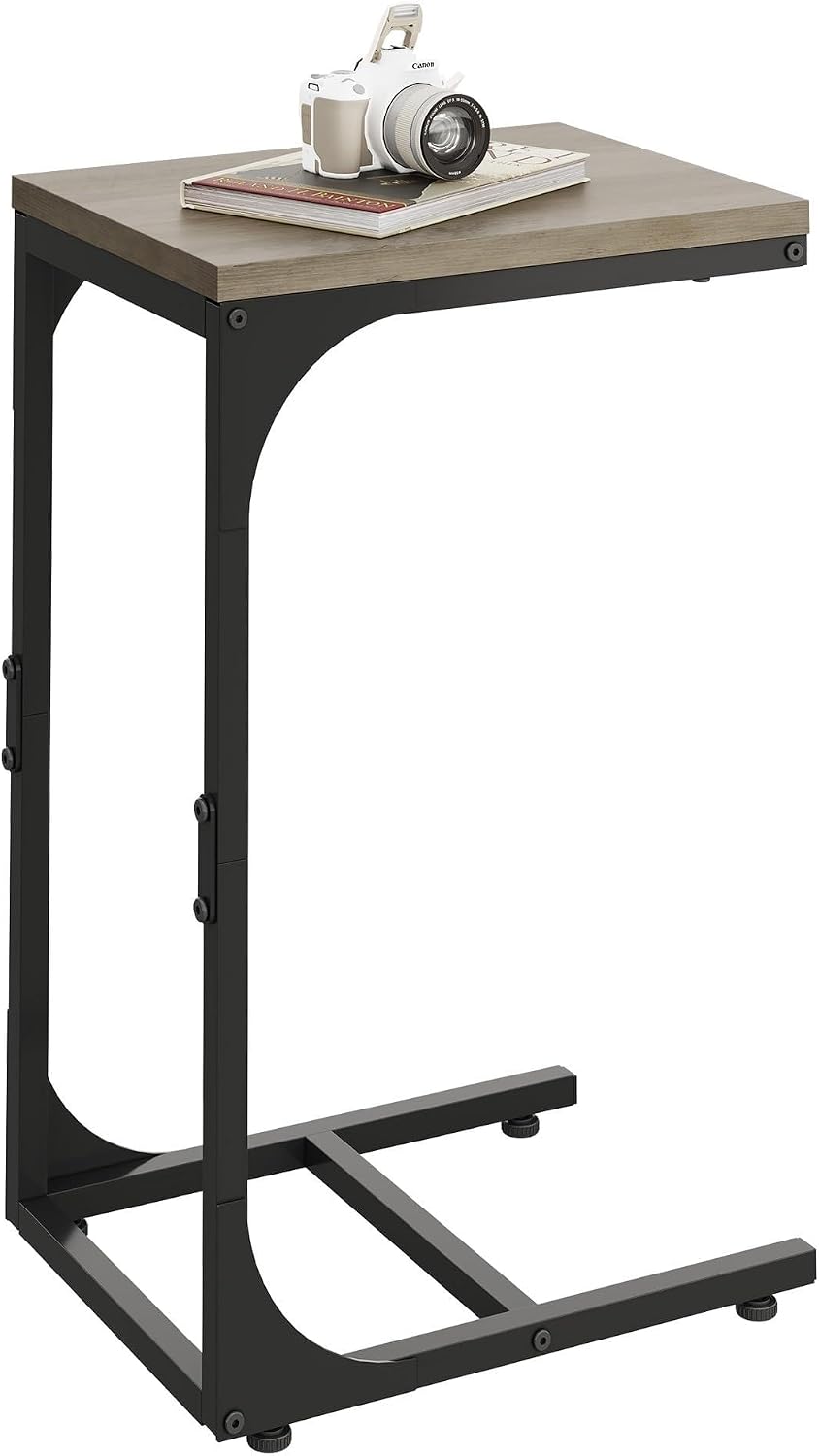 WLIVE C Shaped End Table, Small Couch Side Tables with Metal Frame, Sofa Tabl...