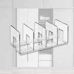 Wardrobe Divider Shelf Purse Organizer for Closet Shelf Dividers Purse Display Stand for Libraries, Clear