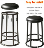22in, 26in, 30in, Bar Stools, Round Counter Stools, Commercial Chair, Office Desk Guest Chair, Easy Assembly, for Bar, Kitchen, Dining Room(Yellow,55cm/22in)