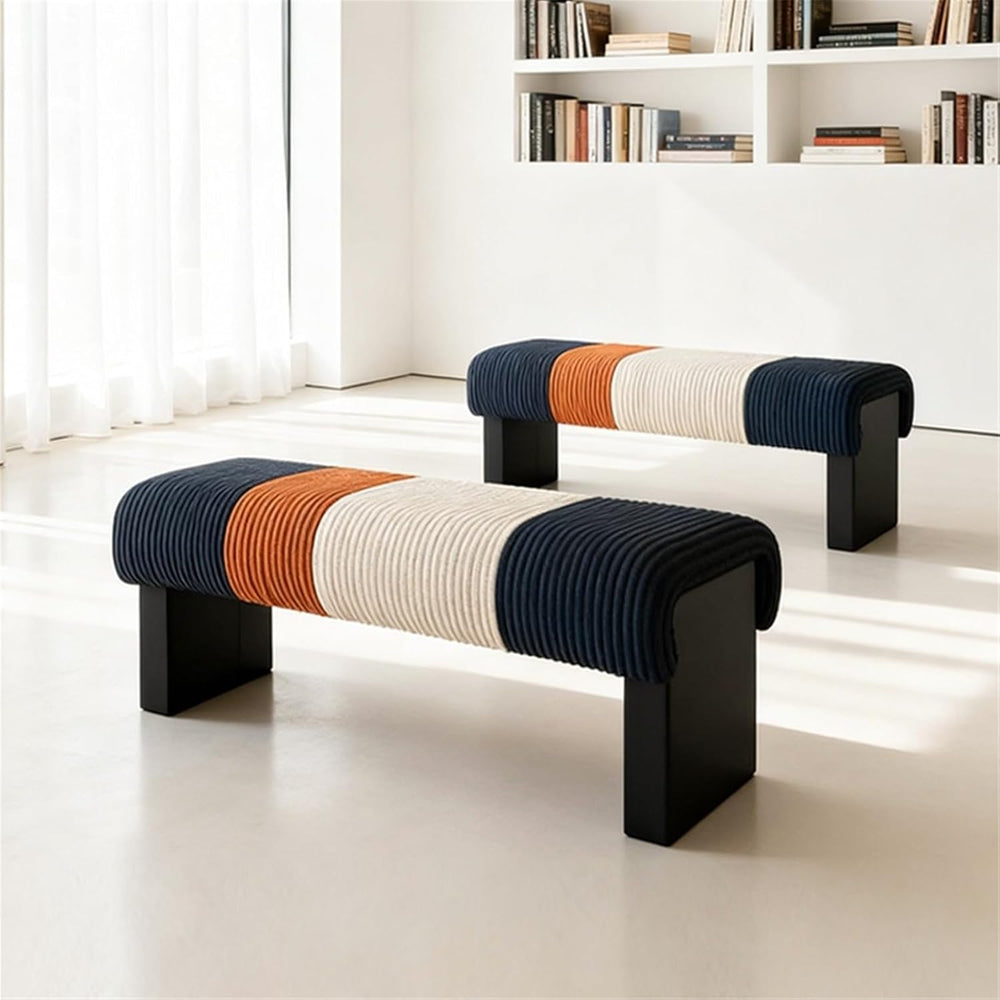 Modern Bed end Bench Bedroom Living Room Dressing Shoe Changing Entryway(Small)