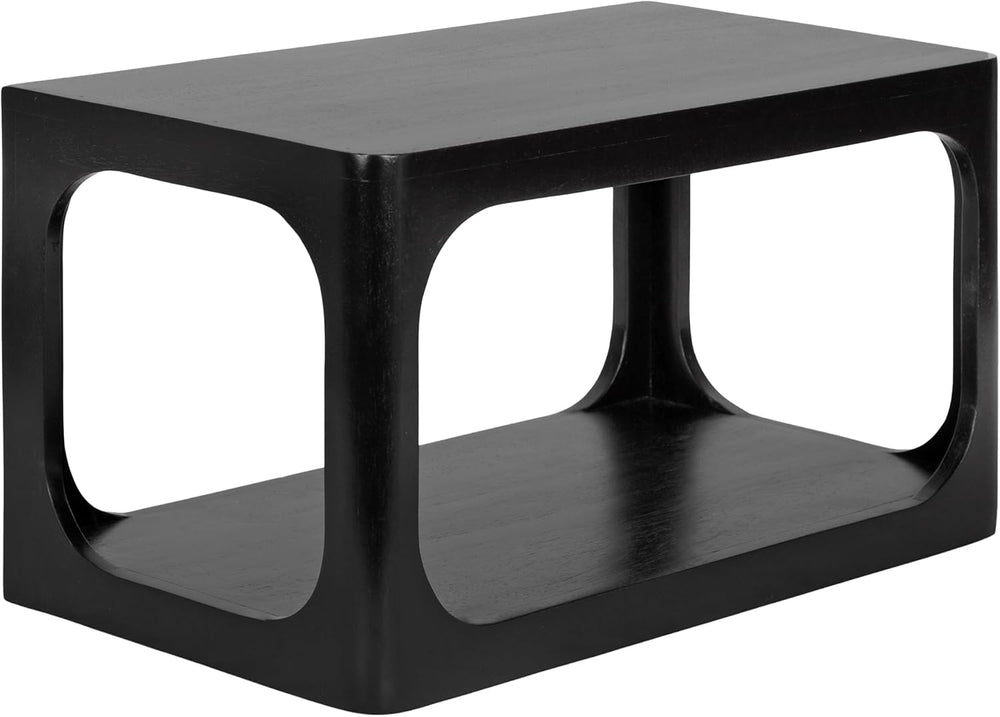 Kate and Laurel Dahl Modern Wood Floating Side Table, 18 x 10 x 10, Black, Co...