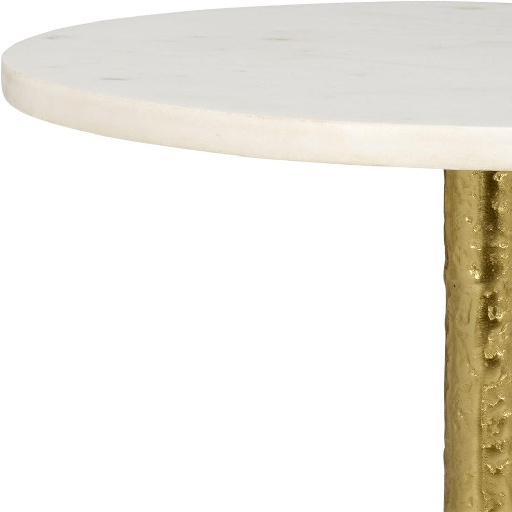 SAFAVIEH Home Collection - Avanni Accent Side Table, Ivory Round Top & Go...