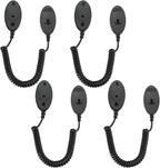 Magnetic Remote Leash Control Holder with Security Cable, Retractable Tidy Anti-lost Rope Organizer Easy Installation Stable Suitable for Projector TV Fan and Air Conditioner Remotes (4Pcs Black, S)
