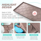 SIKADEER 19" x 19" Under Sink Mat Waterproof, Silicone Mat Kitchen Drawer Shelf and Cabinet Liner, Sink Protector for Kitchen Organizers and Storage, Boot Tray Pet Food Mats