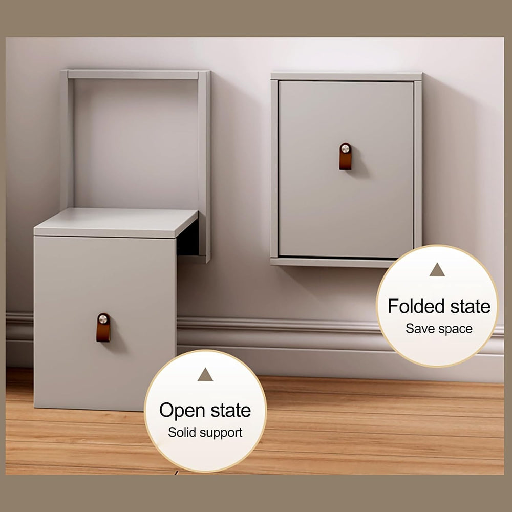 Wall Mounted Shoe Changing Stool Made of Solid Wood Wall Seat Folding, Space ...