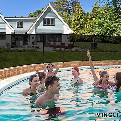 VINGLI Pool Fence 4Ft x 96Ft, Swimming Safety Fencing for Inground Pools
