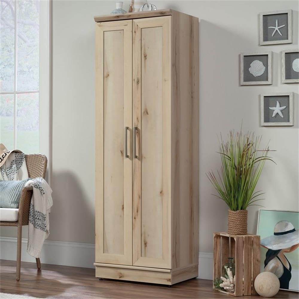 Sauder HomePlus Two Door Storage Cabinet/Pantry Cabinet, Pacific Maple Finish