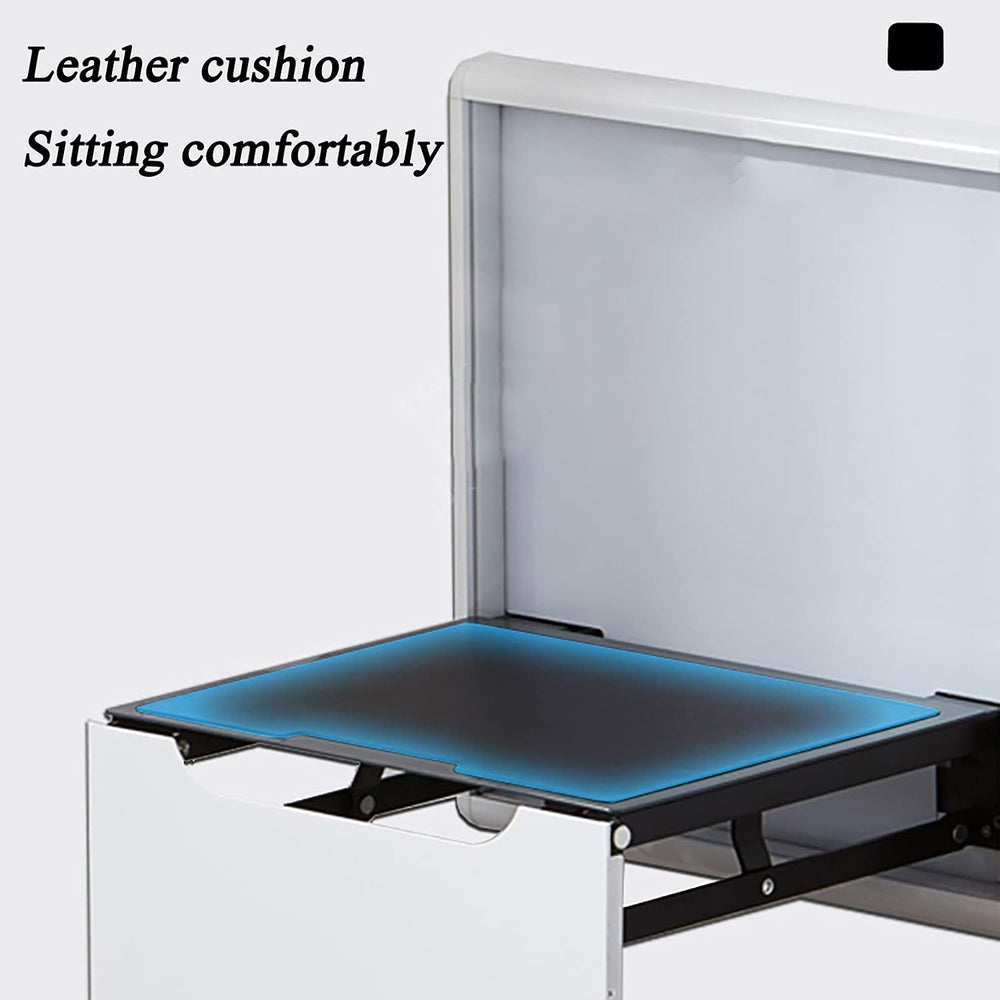 Folding Stools Wall-Mounted Invisible Aluminum Shoe-Changing Stool, Space-Sav...