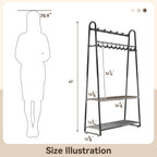 KAFAHOM Purse Organizer for Closet, Heavy Duty Coat Rack freestanding for Entryway, Oversized Bag Shelf, Purse Holder for Hanging Strap Handbags, Clothing, Ideal Storage for Small Space Solution