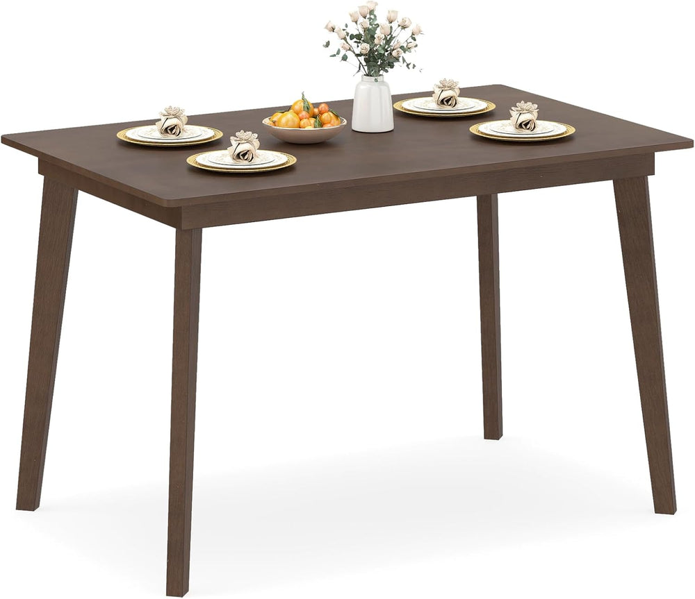 Giantex Dining Table for 4, 48" Rectangular Wooden Kitchen Table with So...