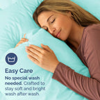 King Pillow Cases - 2 Pack - Super Soft Pillowcase Covers - Envelope Enclosure - Hotel Quality Pillow Protectors - Wrinkle Free, Shrink and Stain Resistant - Machine Washable - 20" x 40" (Spa Blue)