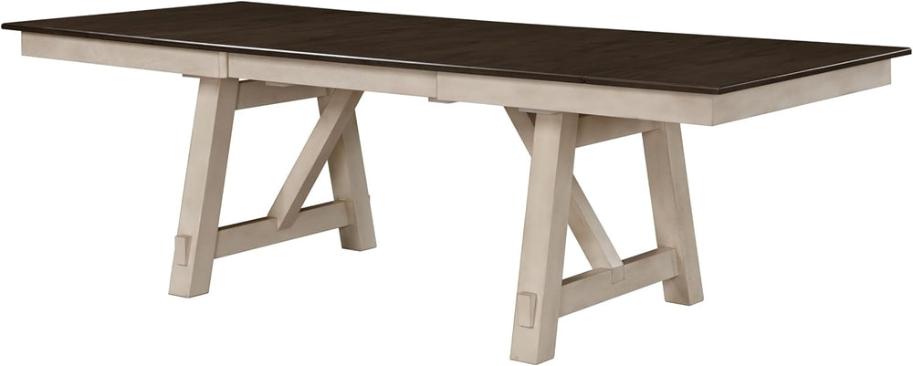 WILLIAMSPACE 94" Extendable Dining Table Set for 6, Rustic Farmhouse Rec...